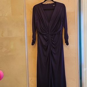 WOMEN'S NAVY BLUE TADASHI EVENING GOWN DRESS SIZE LARGE